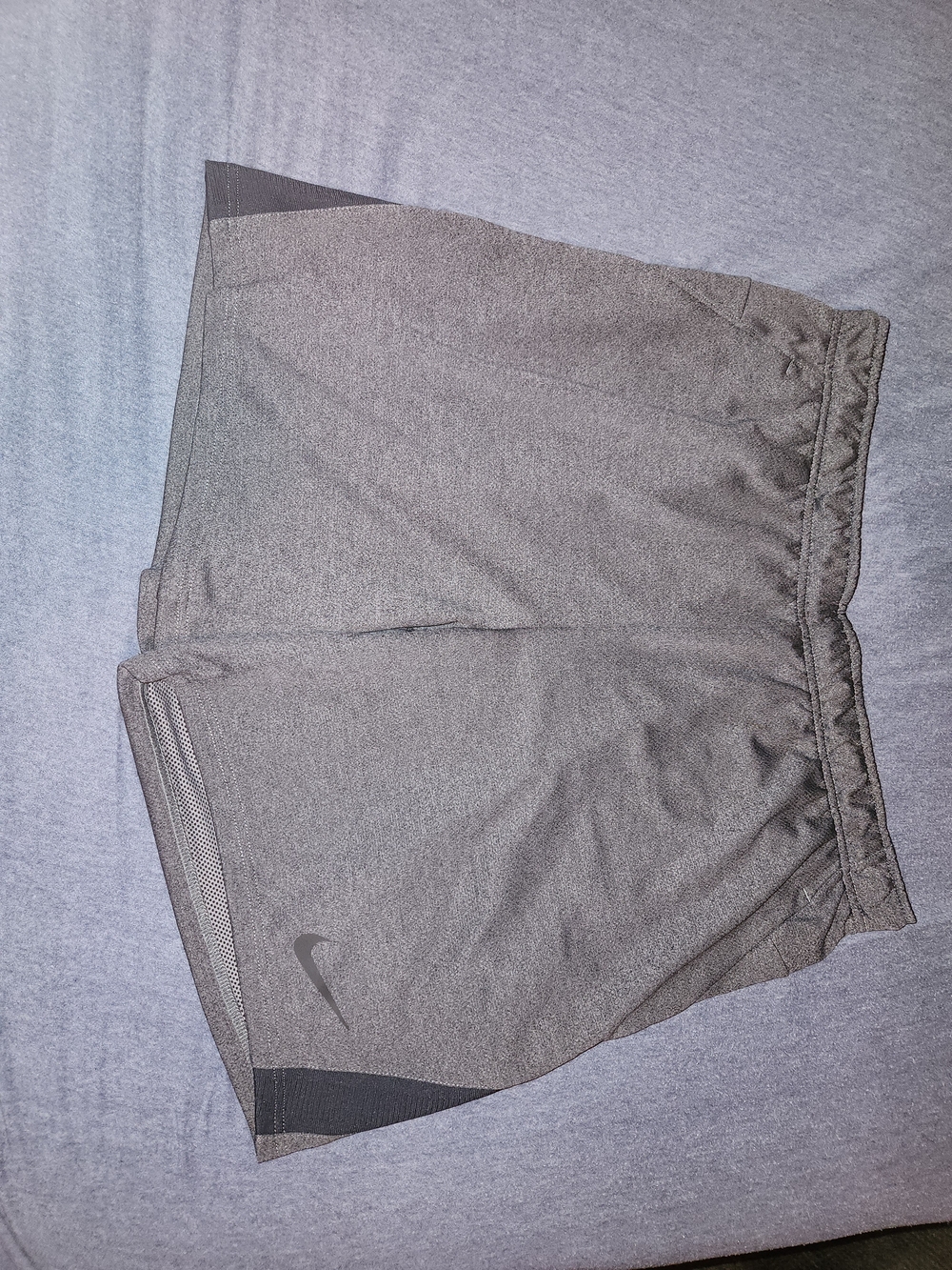 Nike Gray Athletic Shorts with Swoosh